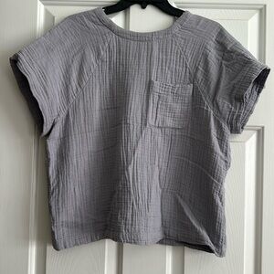 Madewell Lilac cap sleeve cotton top